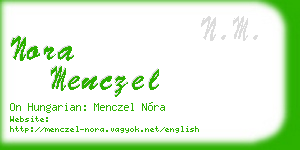 nora menczel business card